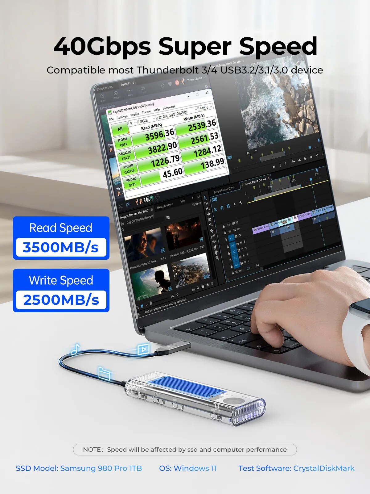 ORICO 40Gbps USB4 M.2 SSD Case - đánh giá và giá Thunderbolt 4 External Ssd 4Tb