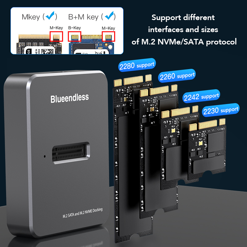 Blueendless M2 NVMe Docking St - đánh giá và giá 8Tb M2 Nvme Ssd